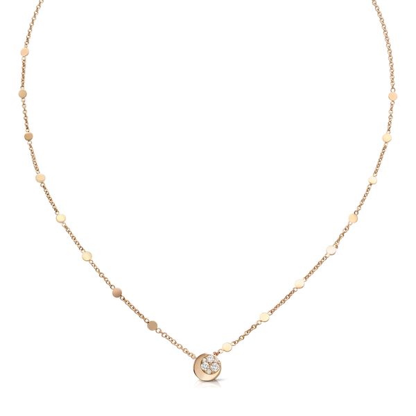 Pendentif Luce en or rose avec diamants