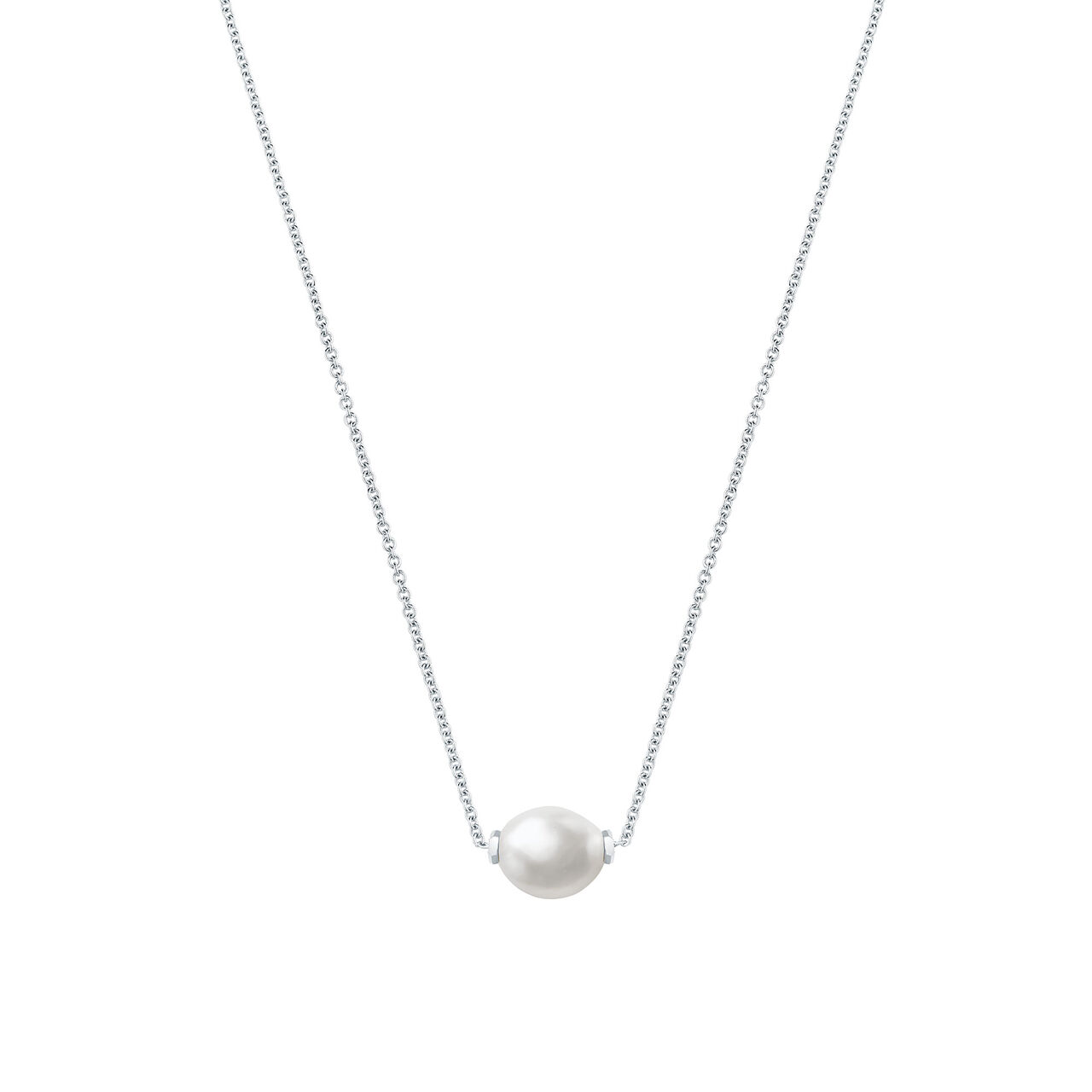 Birks Pearls Small Freshwater Baroque Pearl and Silver Pendant image number 0