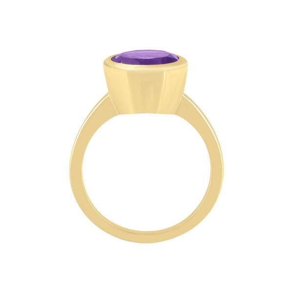 Bague am&eacute;thyste, 2.80ct en or jaune.