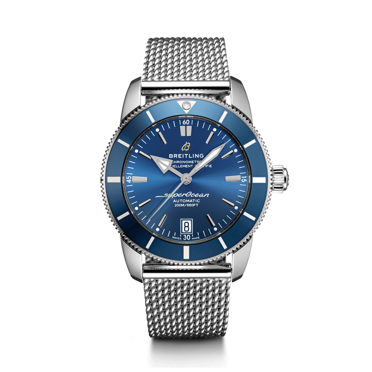 maison birks breitling superocean heritage b20 automatic 42 steel blue ab2010161c1a1 image number 0