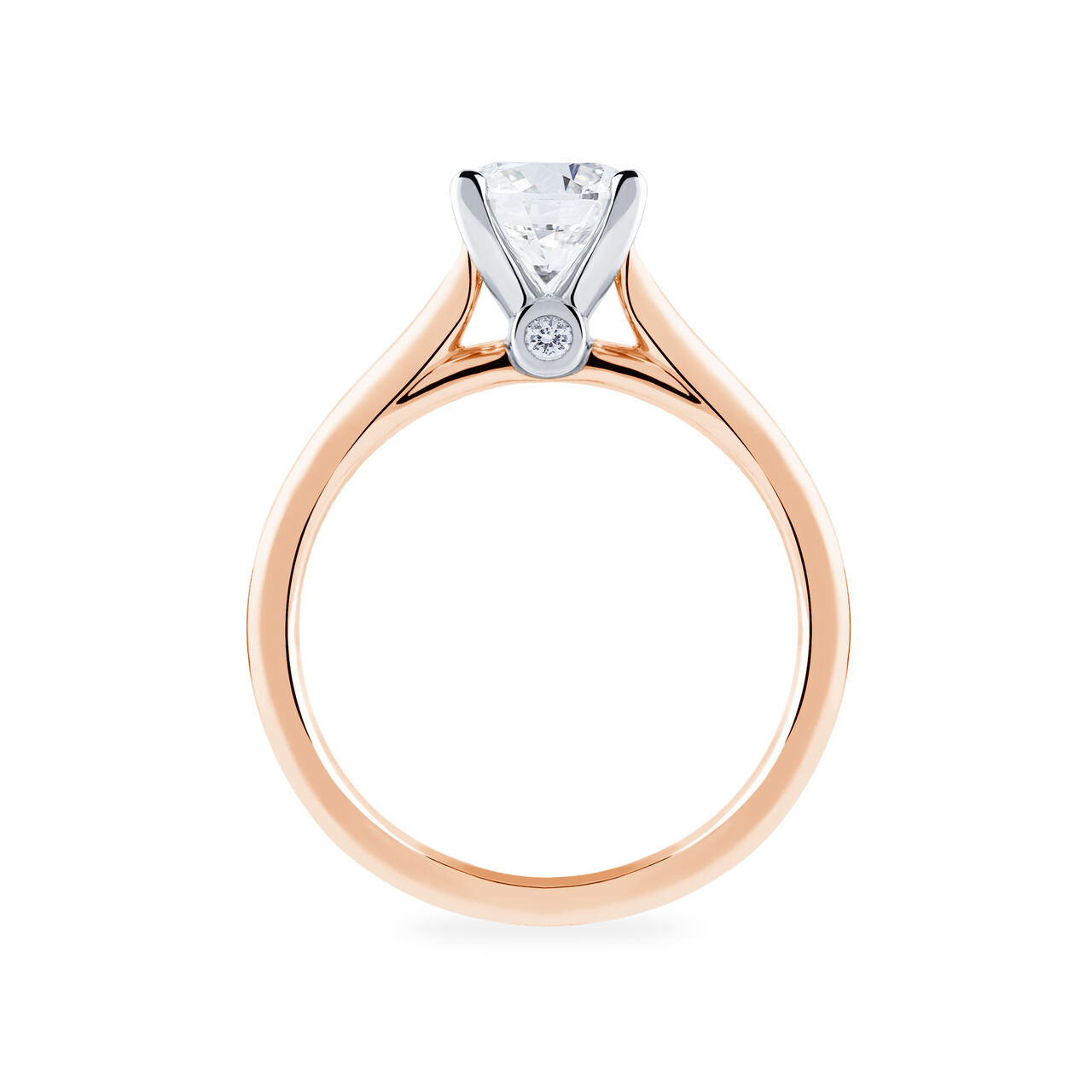 Round Solitaire Diamond Engagement Ring image number 2