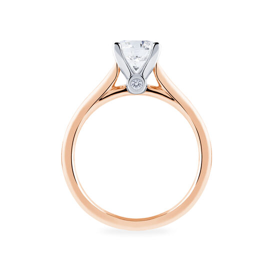 Round Solitaire Diamond Engagement Ring image number 2