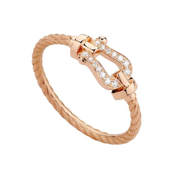 Force 10 Small Rose Gold and Diamond Pav&eacute; Ring