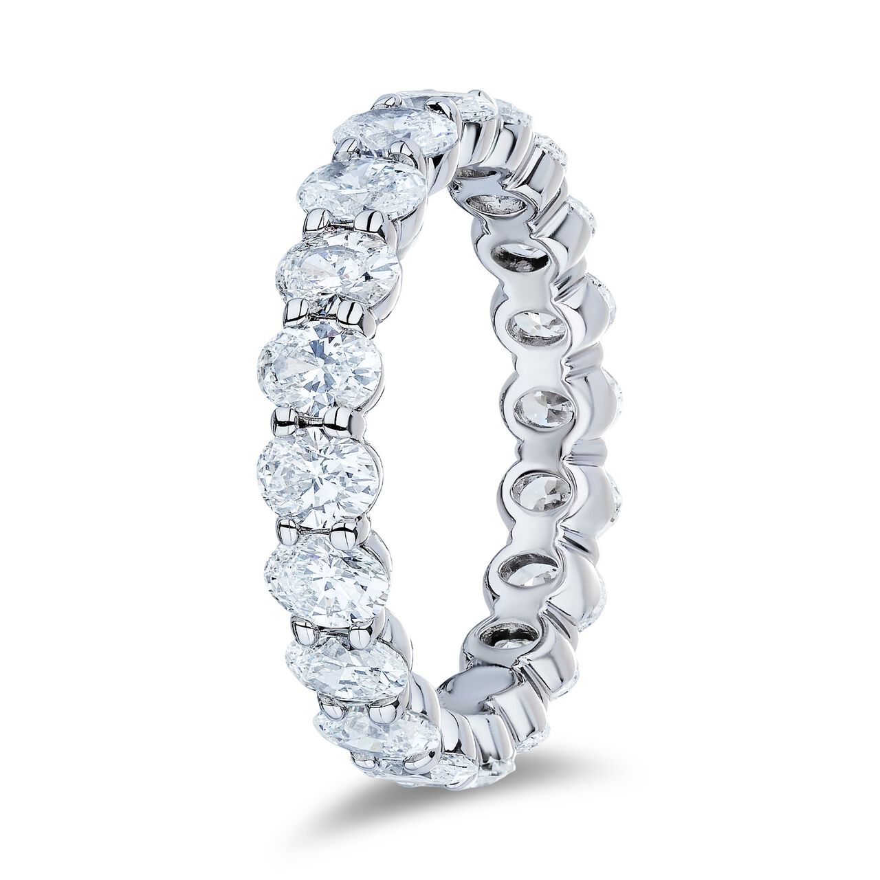 Platinum 3.15ct Oval Cut Eternity Band image number 1