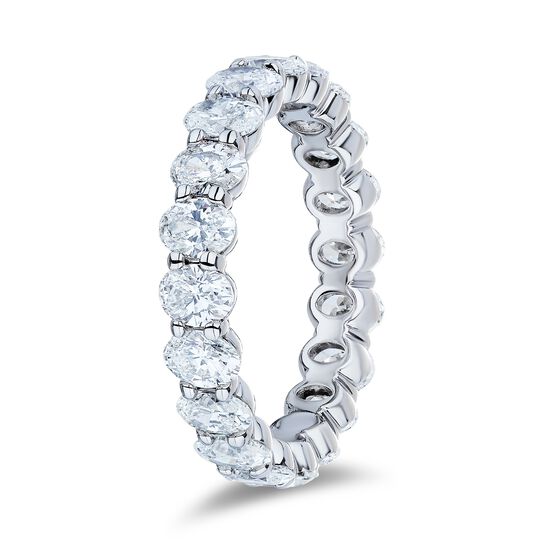 Platinum 3.15ct Oval Cut Eternity Band image number 1