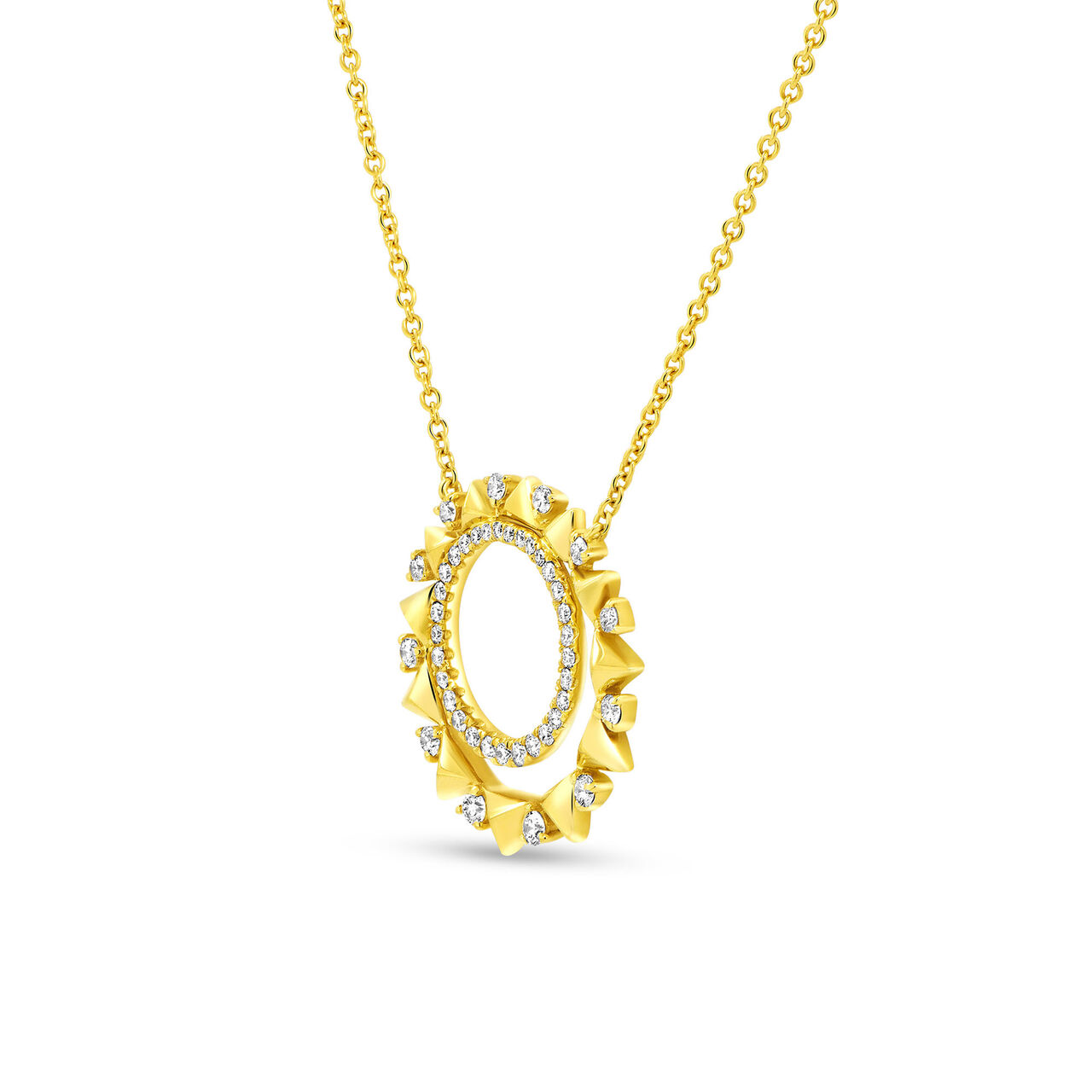 Uneek Gatsby Yellow Gold and Diamond Pendant LVNAD315Y image number 1