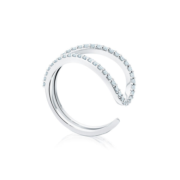 Single Diamond Ring in White Gold
