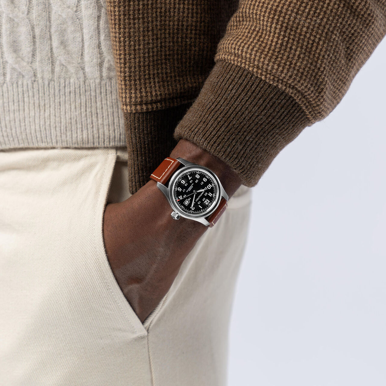 Hamilton Khaki Field 42 mm automatique en acier inoxydable image number 1