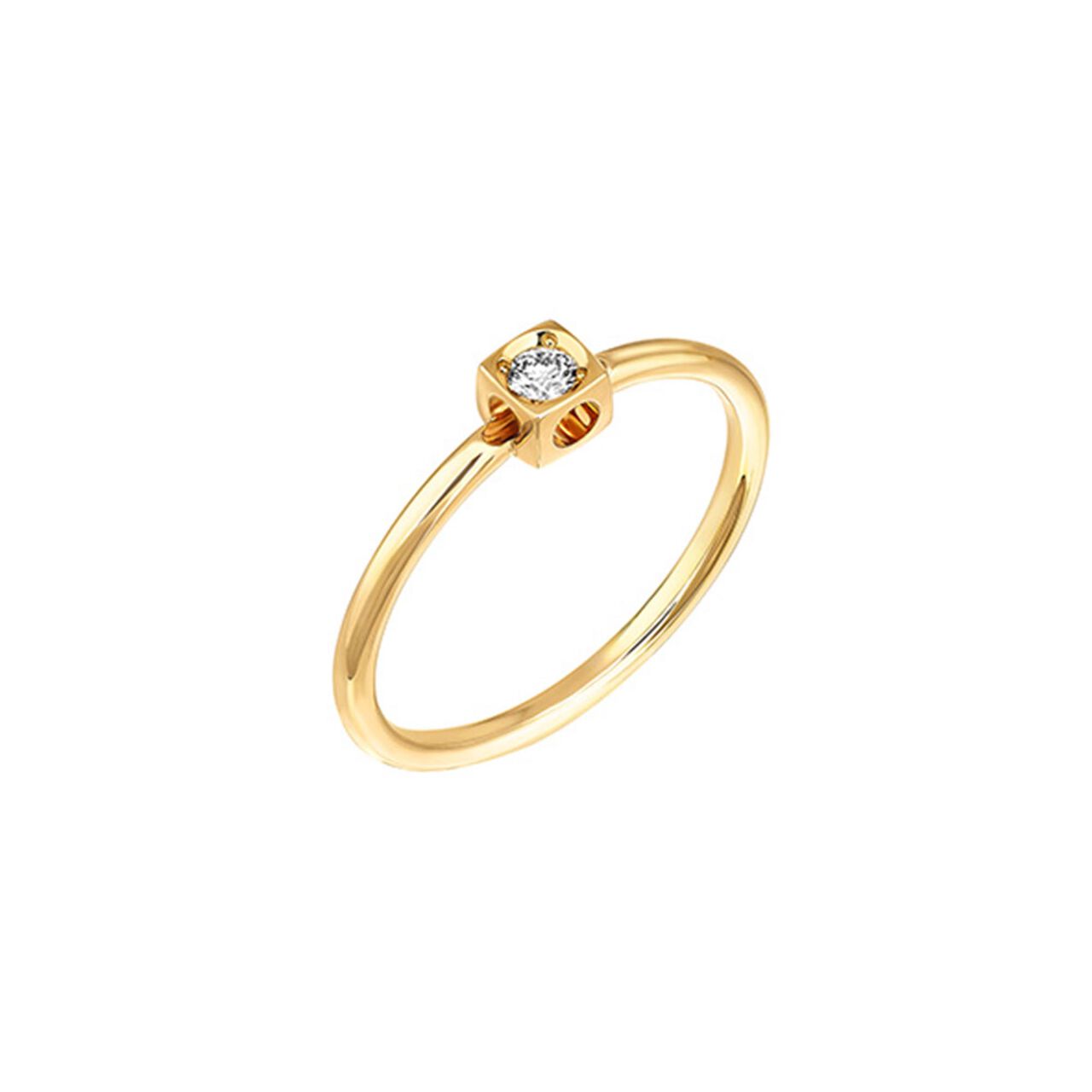 Dinh Van Paris Le Cube Diamant Yellow Gold Diamonds Ring image number 0