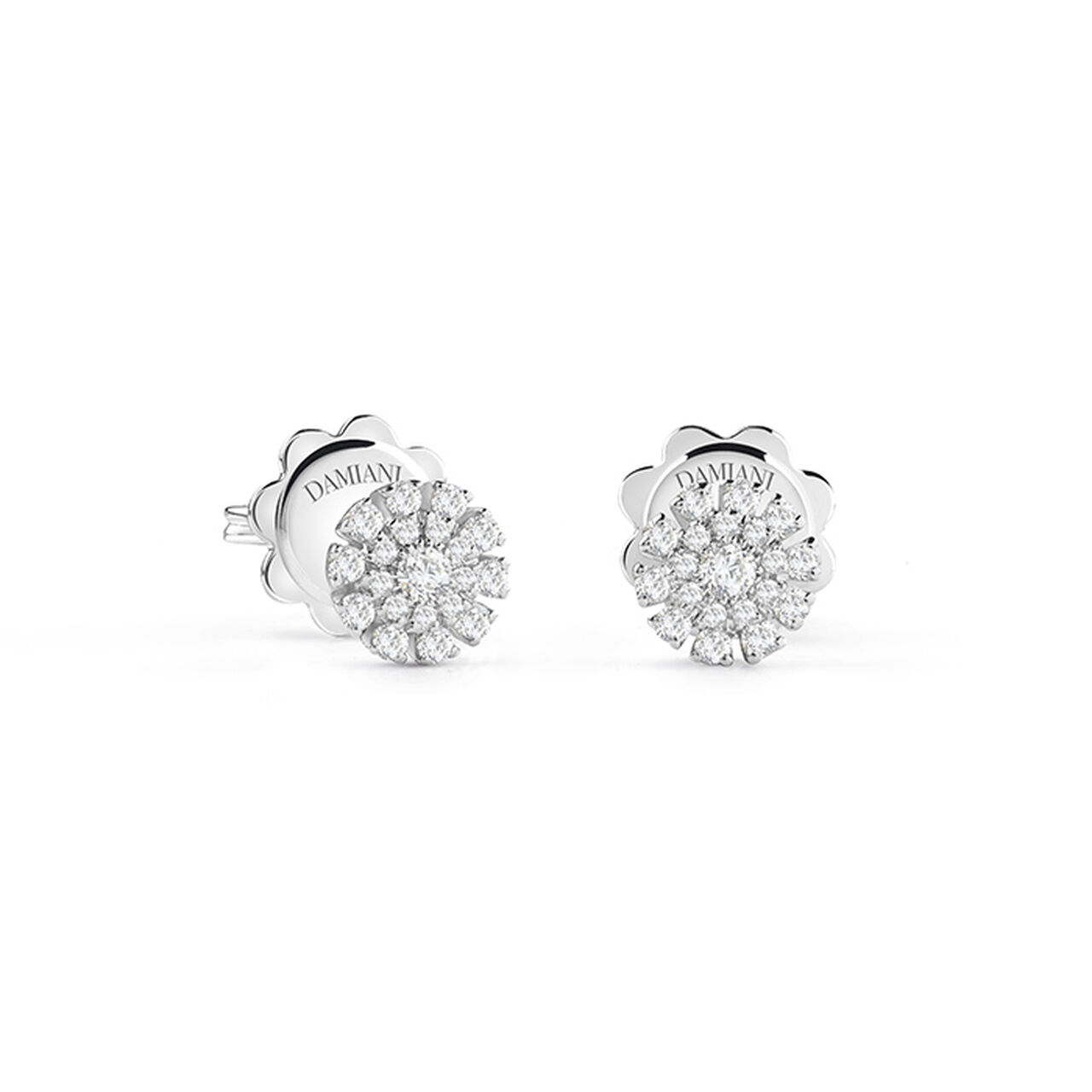 Damiani Margherita White Gold and Diamond Pavé Stud Earrings 20074584 Front image number 0