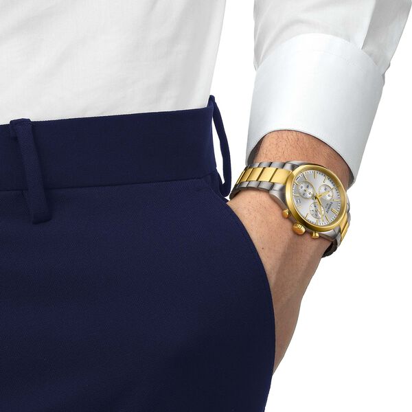 PR 100 40 mm chronographe quartz en acier inoxydable PVD