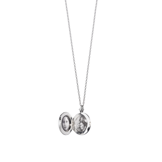 Silver Locket with Diamond image number 1