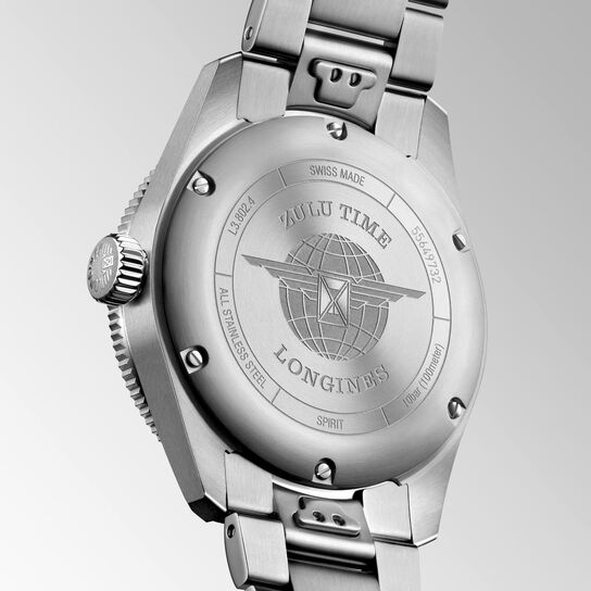 Longines Spirit Zulu Time Automatic GMT 39 mm Stainless Steel  L3.802.4.63.6 Back image number 4