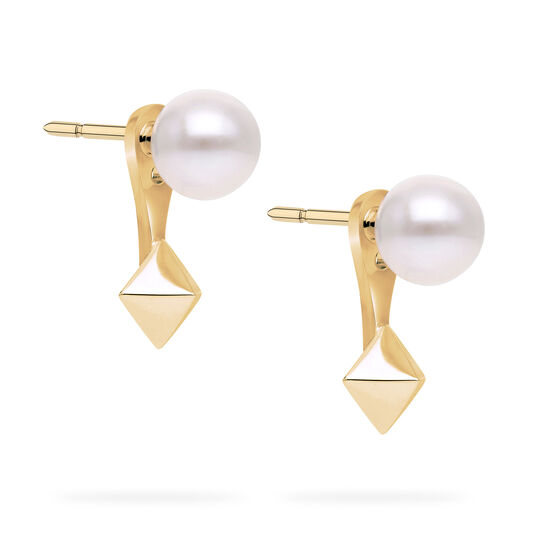 Birks Rock & Pearl Clous d'oreilles en or jaune avec perles image number 3