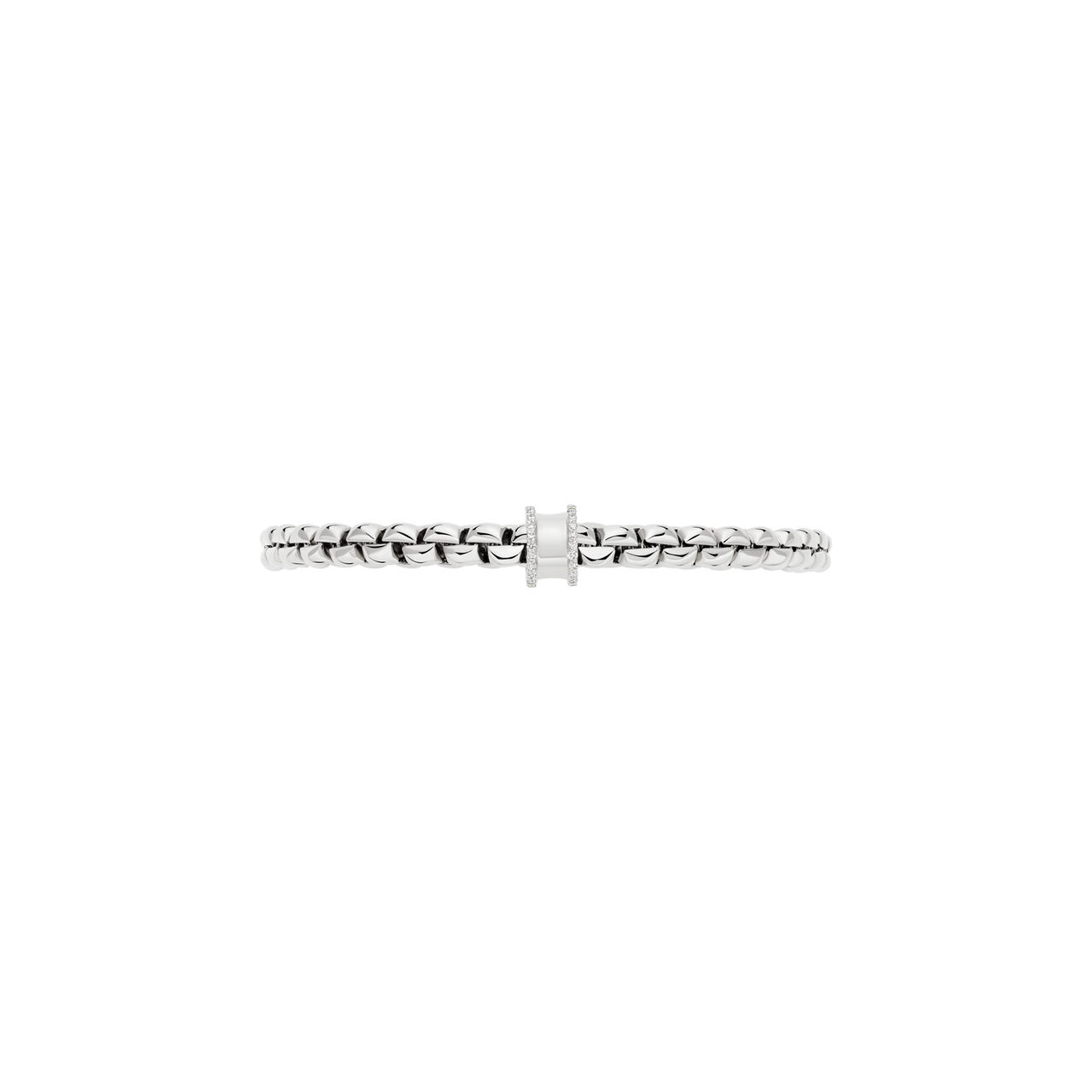 FOPE Eka Medium Flex'it Yellow White Gold and Diamond Bracelet image number 1