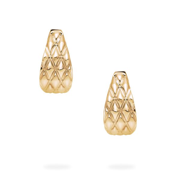 Boucles d'oreilles serpent en or jaune, 20 mm