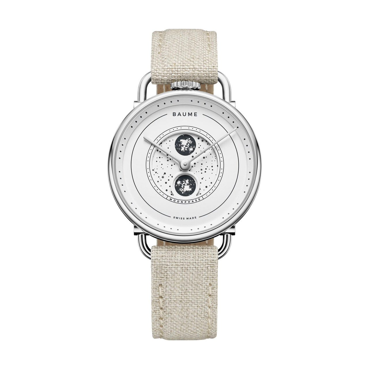 Baume Quartz Moonphase 35 mm Stainless Steel image number 0