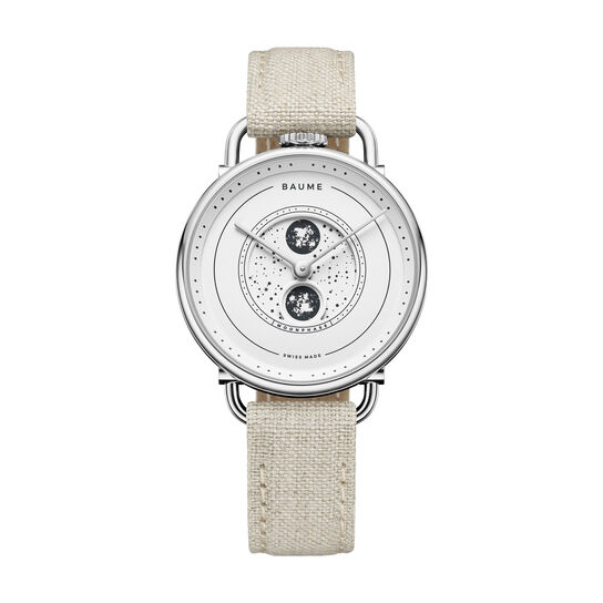 Baume Quartz Moonphase 35 mm Stainless Steel image number 0
