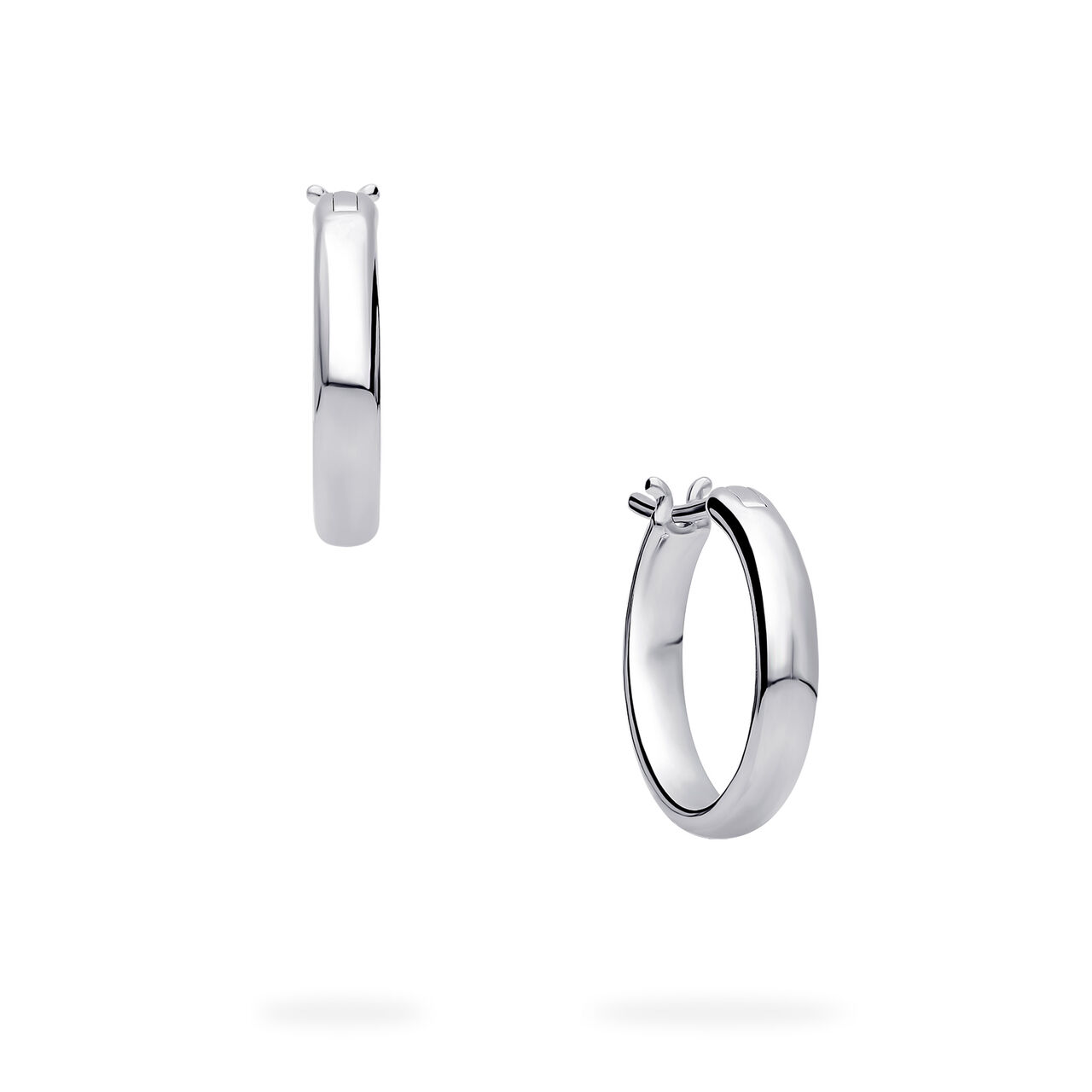 Birks Essentials Sterling Silver 18 mm Huggie Earrings image number 0