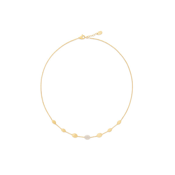 Siviglia Small Yellow Gold and Diamond Necklace