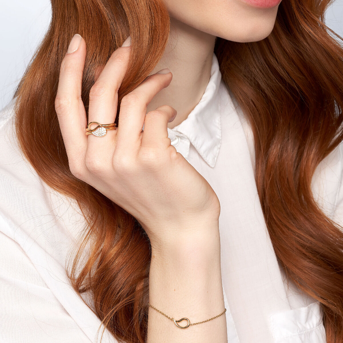 Bague store superposable pierre
