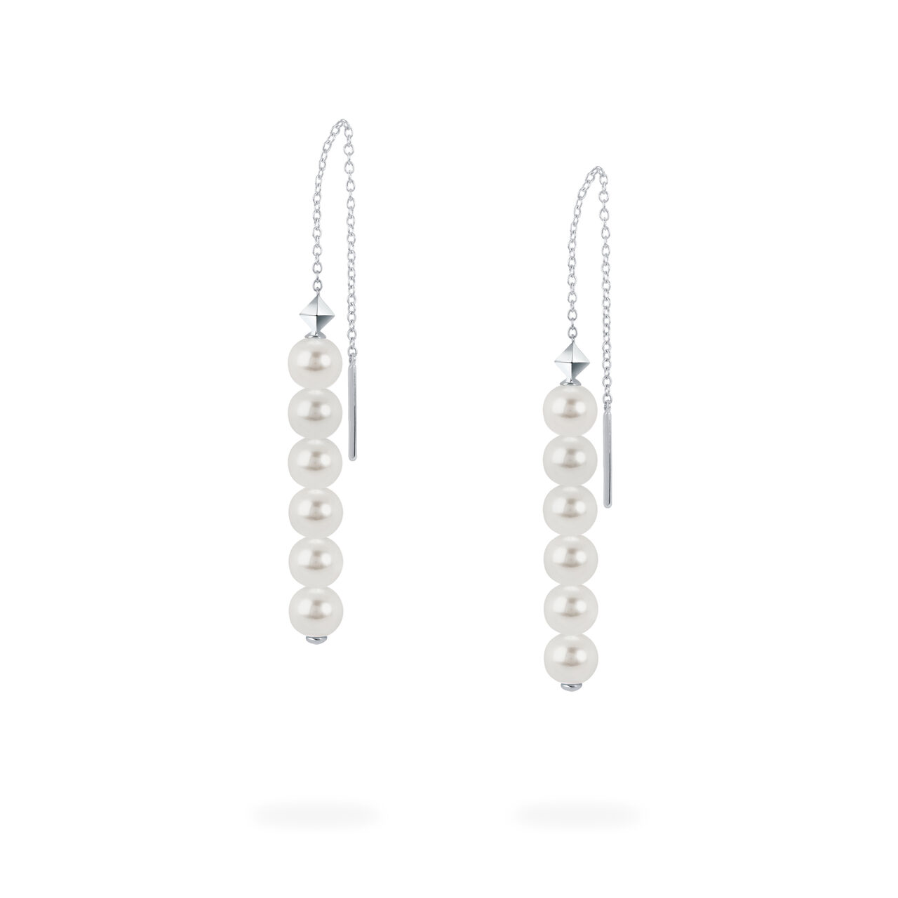 bijoux birks rock pearl freshwater pearl chain earrings image number 3