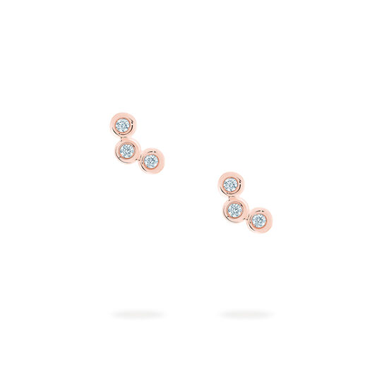 Birks Iconic Diamond Splash Stud Earrings, Rose Gold image number 0