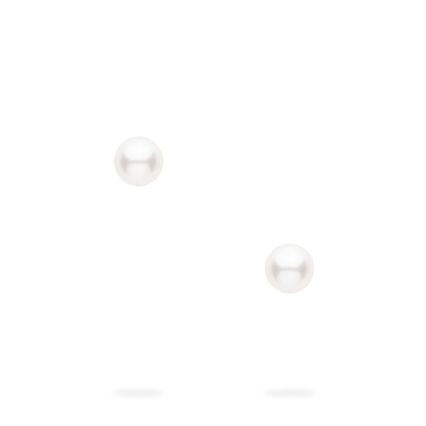 6.5&ndash;7 mm Akoya Pearl Earrings in Yellow Gold