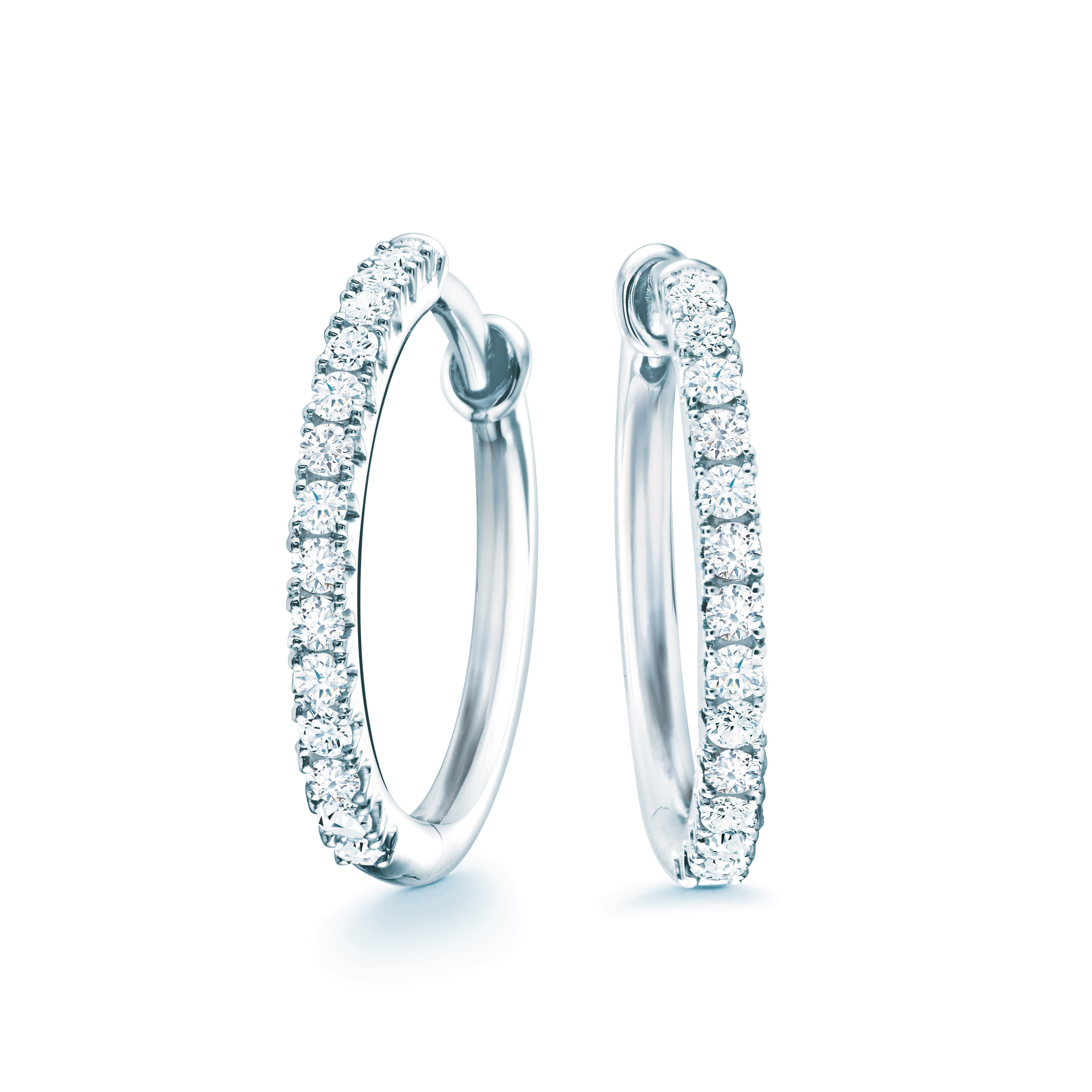 Platinum hoop earrings small sale