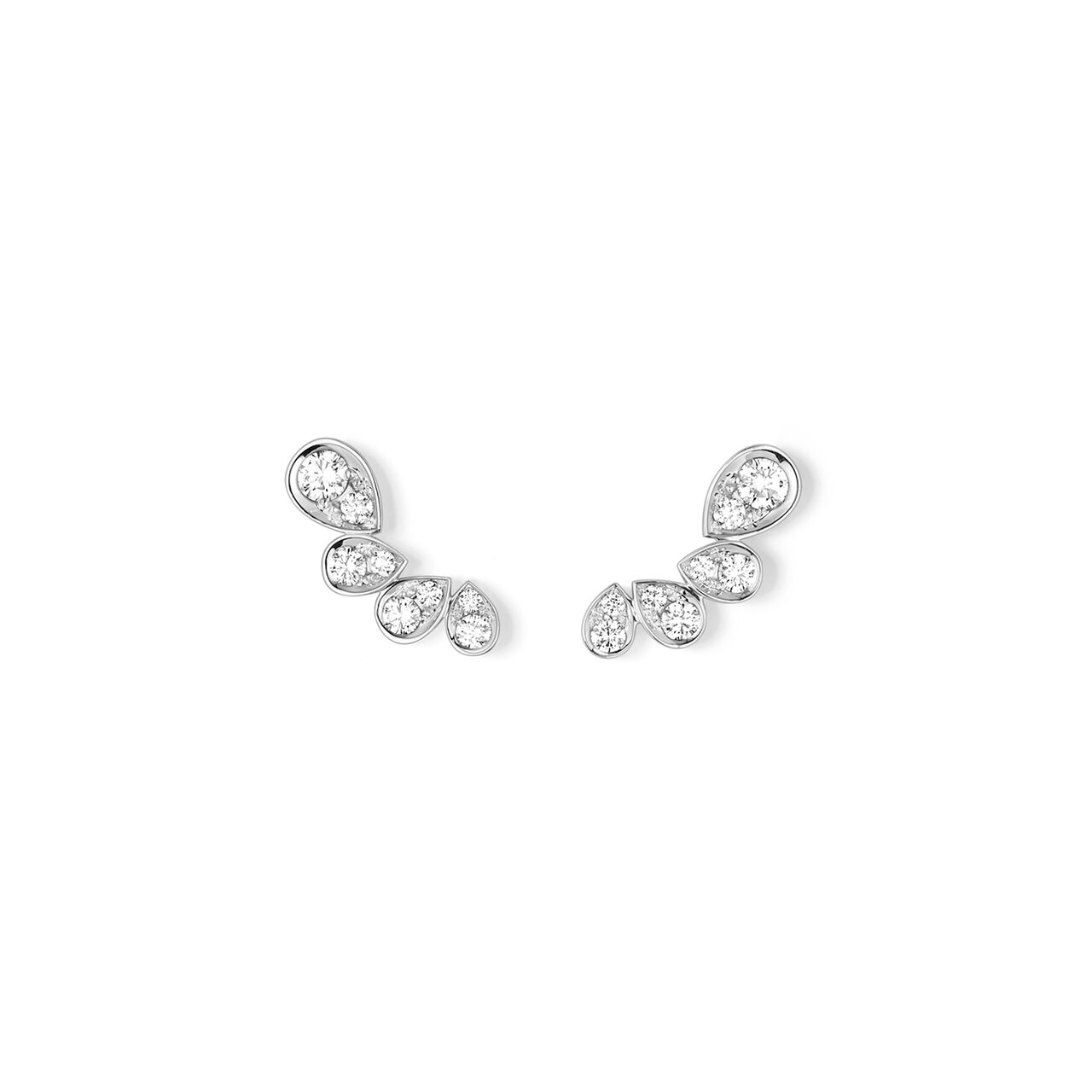 chaumet josephine ronde d aigrettes white gold diamond earrings 83782 front image number 0