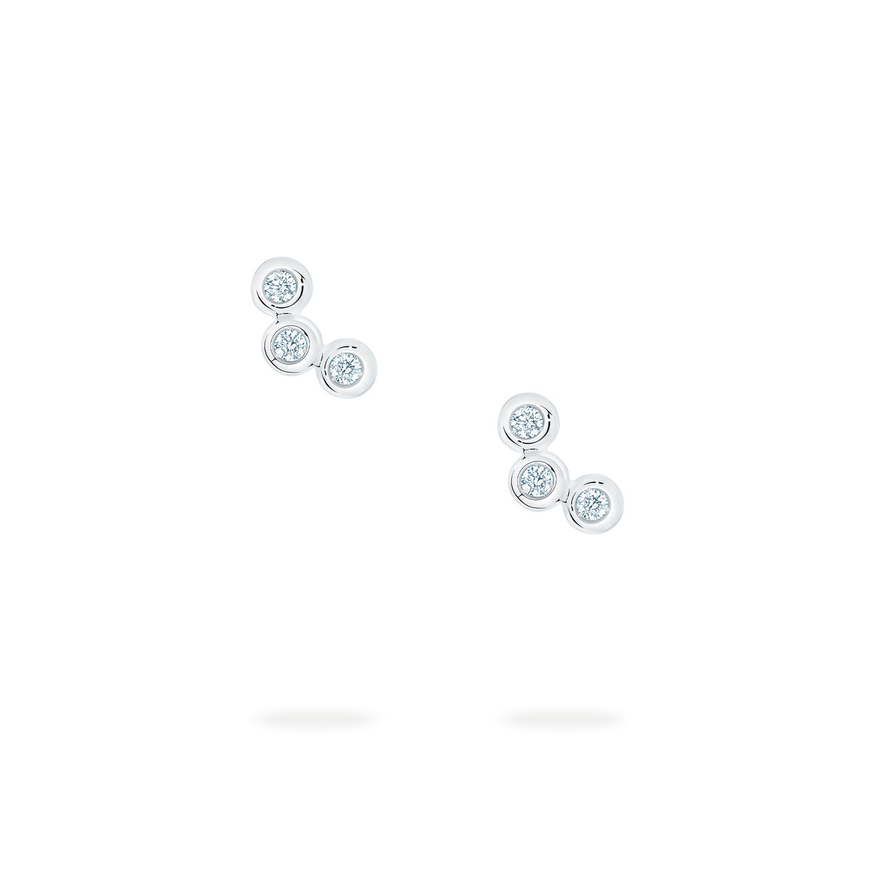 bijoux birks iconic white gold and diamond splash earrings image number 0