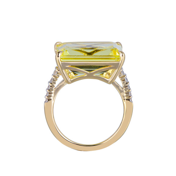 Bague Quartz Citron en Or Jaune