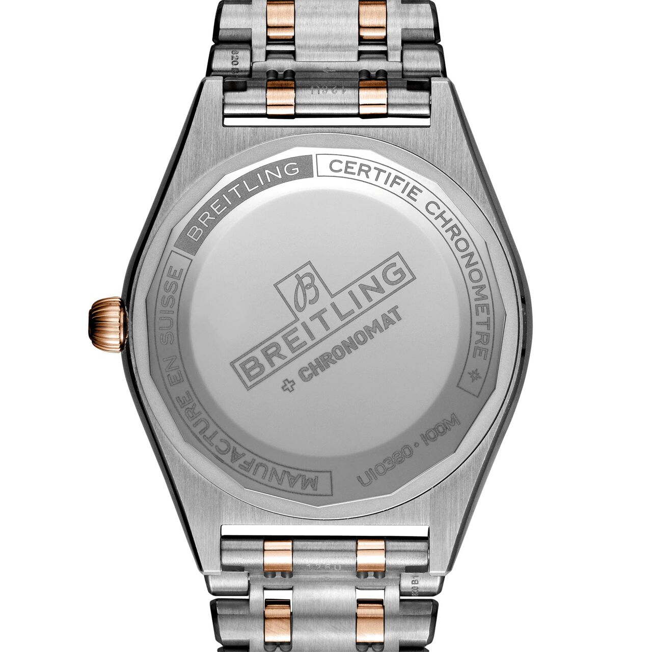 Chronomat automatique 36 acier et or rose 18kt - blanc image number 1
