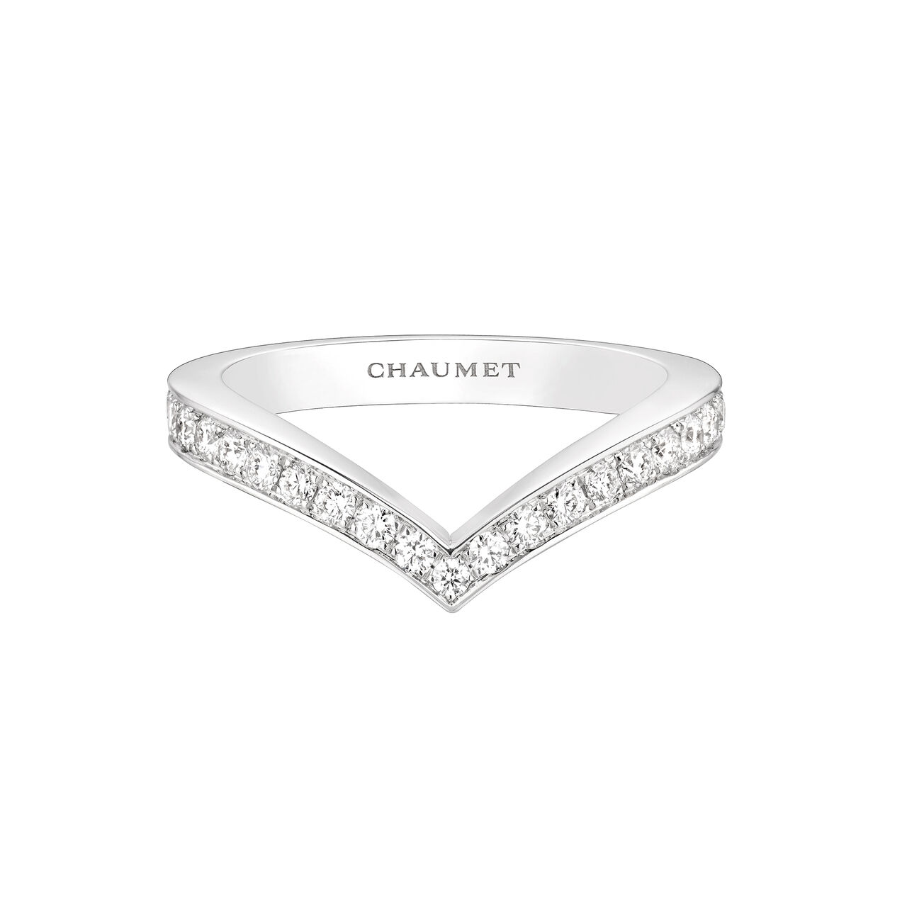 maison birks chaumet josephine aigrette white gold diamond pave ring 083590 image number 0