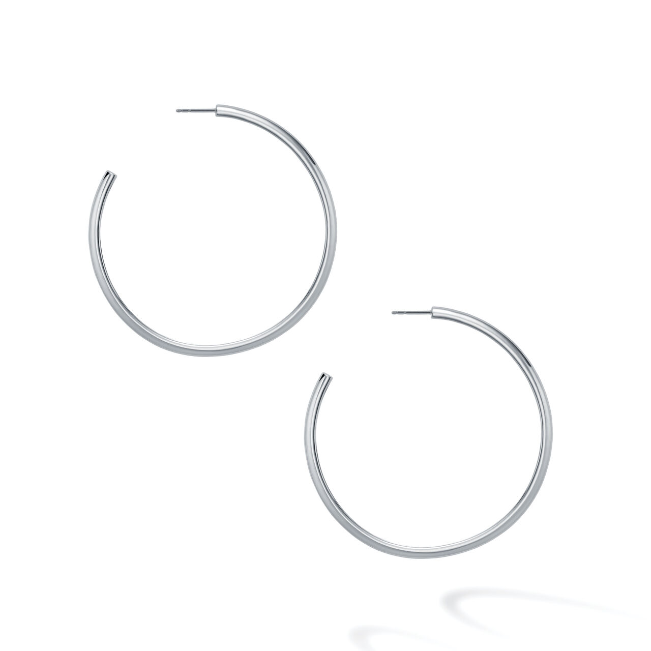 bijoux birks essentials 50mm sterling silver hoop earrings image number 2