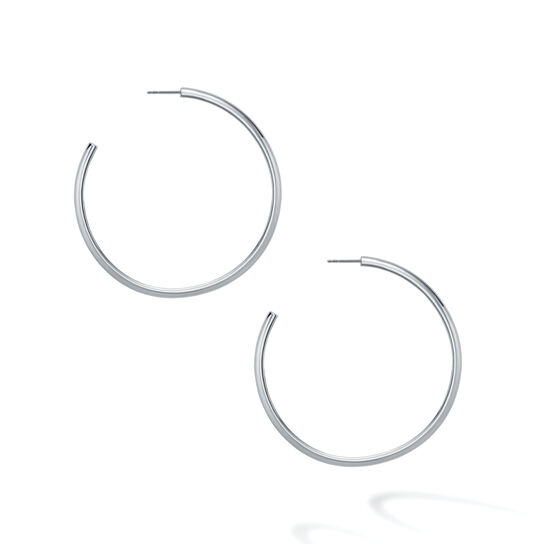 bijoux birks essentials 50mm sterling silver hoop earrings image number 2
