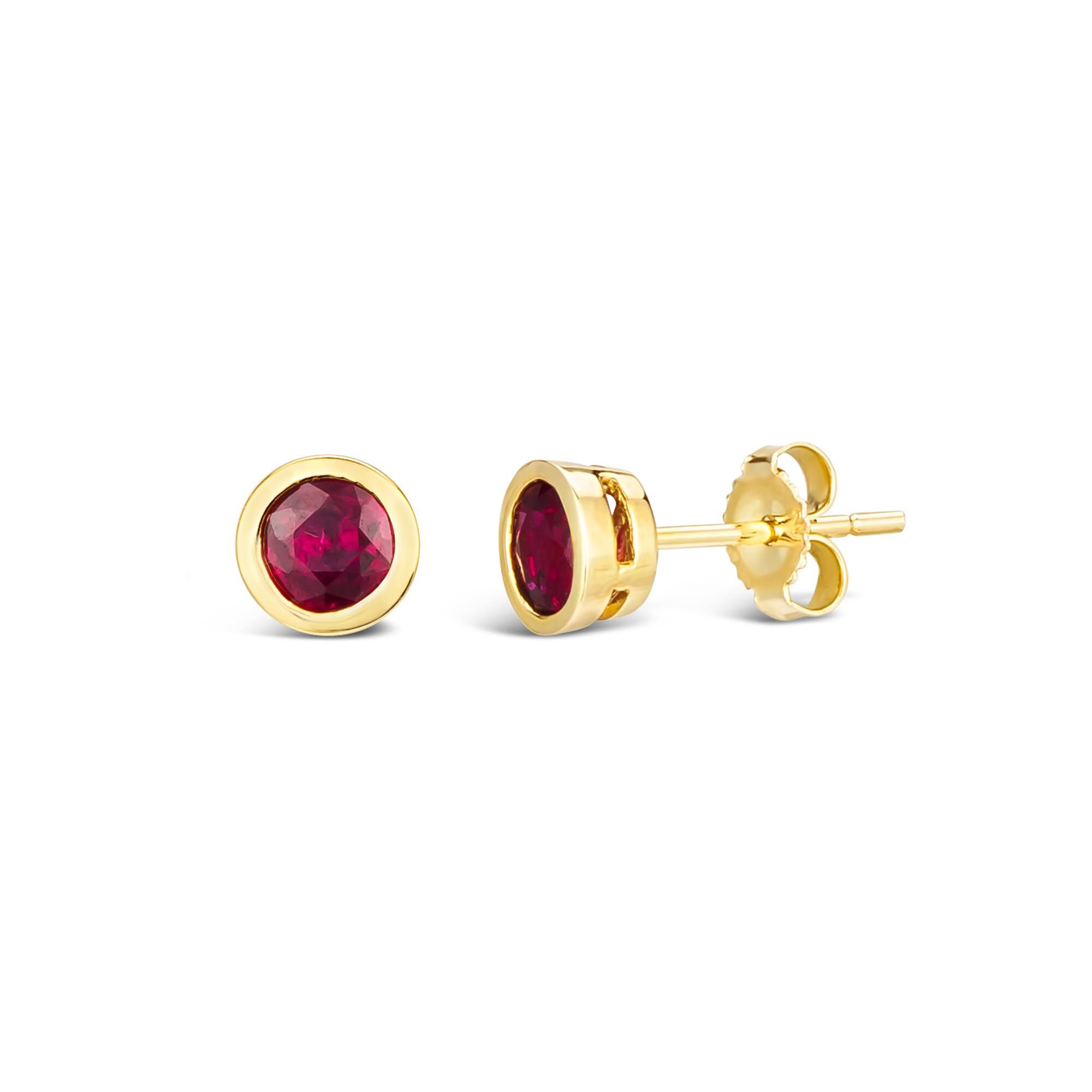 Earrings ruby gold online