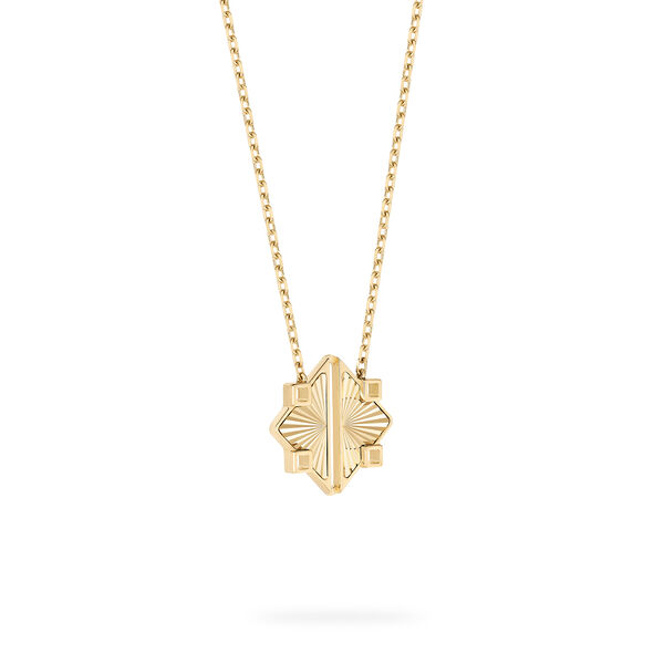 Pendentif en or jaune guilloché, moyen