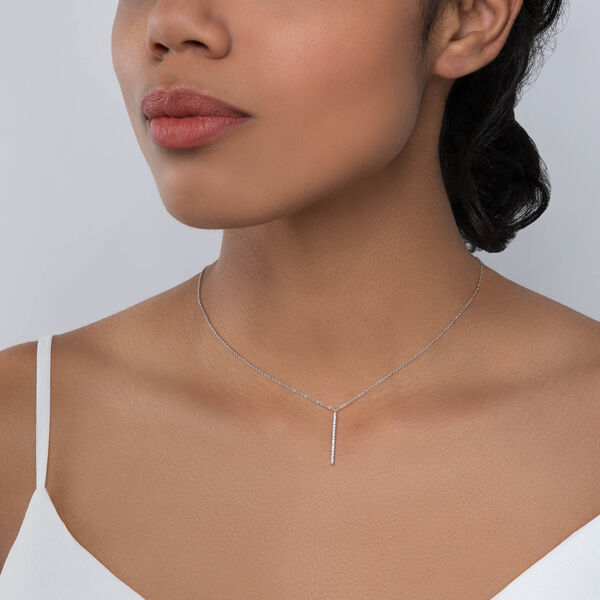 Vertical Diamond Bar Necklace