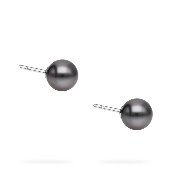 Boucles d'oreilles en perles de Tahiti de 8,5 &agrave; 9 mm, en or blanc