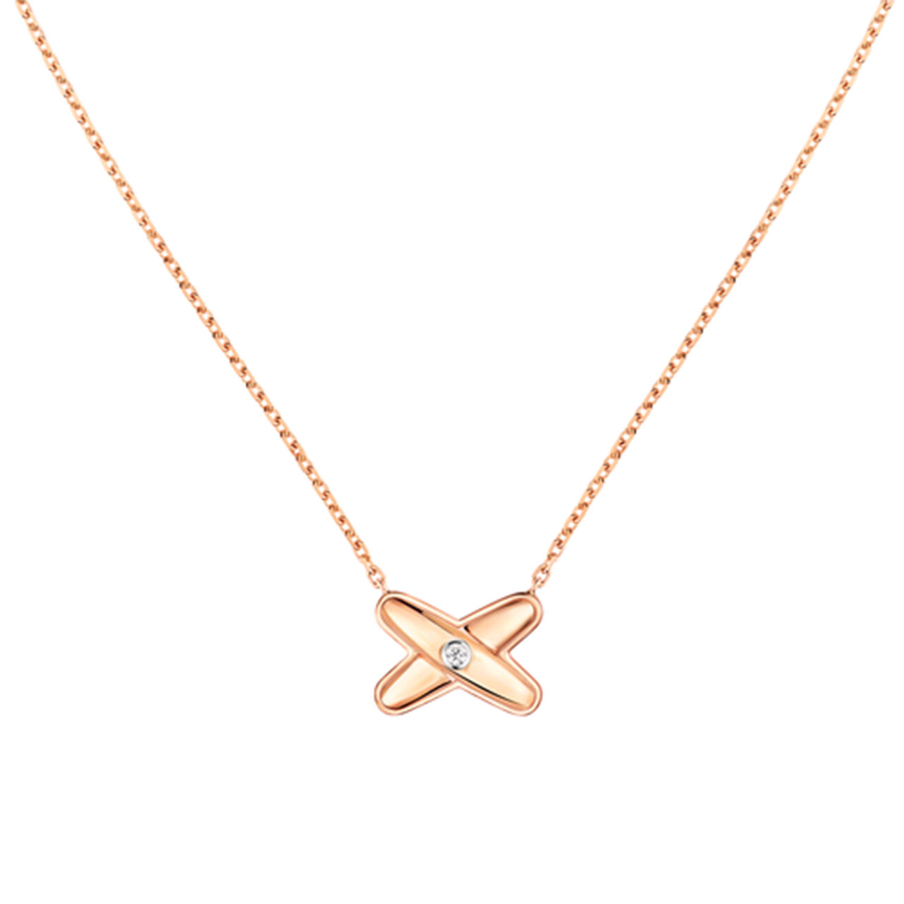 Jeux De Liens Rose Gold and Diamond Pendant image number 0