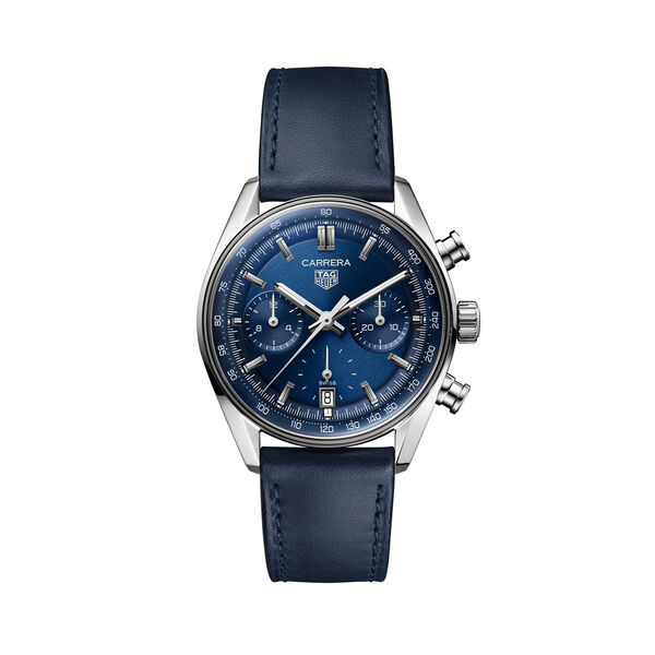 Carrera Glass Box 39 mm chronographe automatique en acier inoxydable