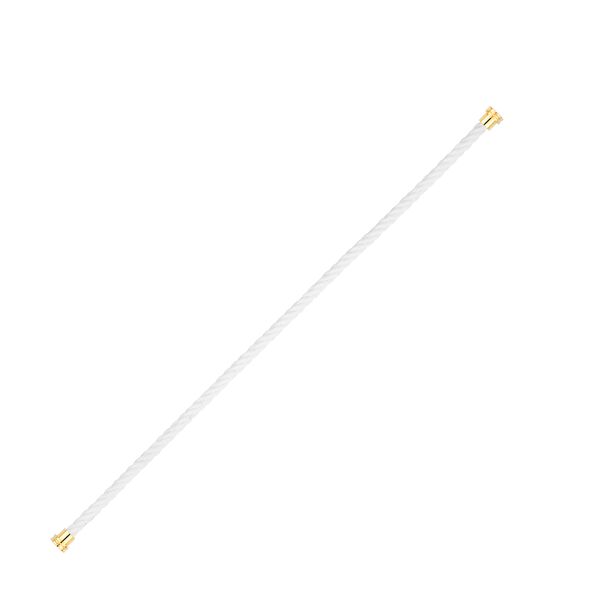 Cable blanc en acier inoxydable plaqué or jaune, modèle moyen