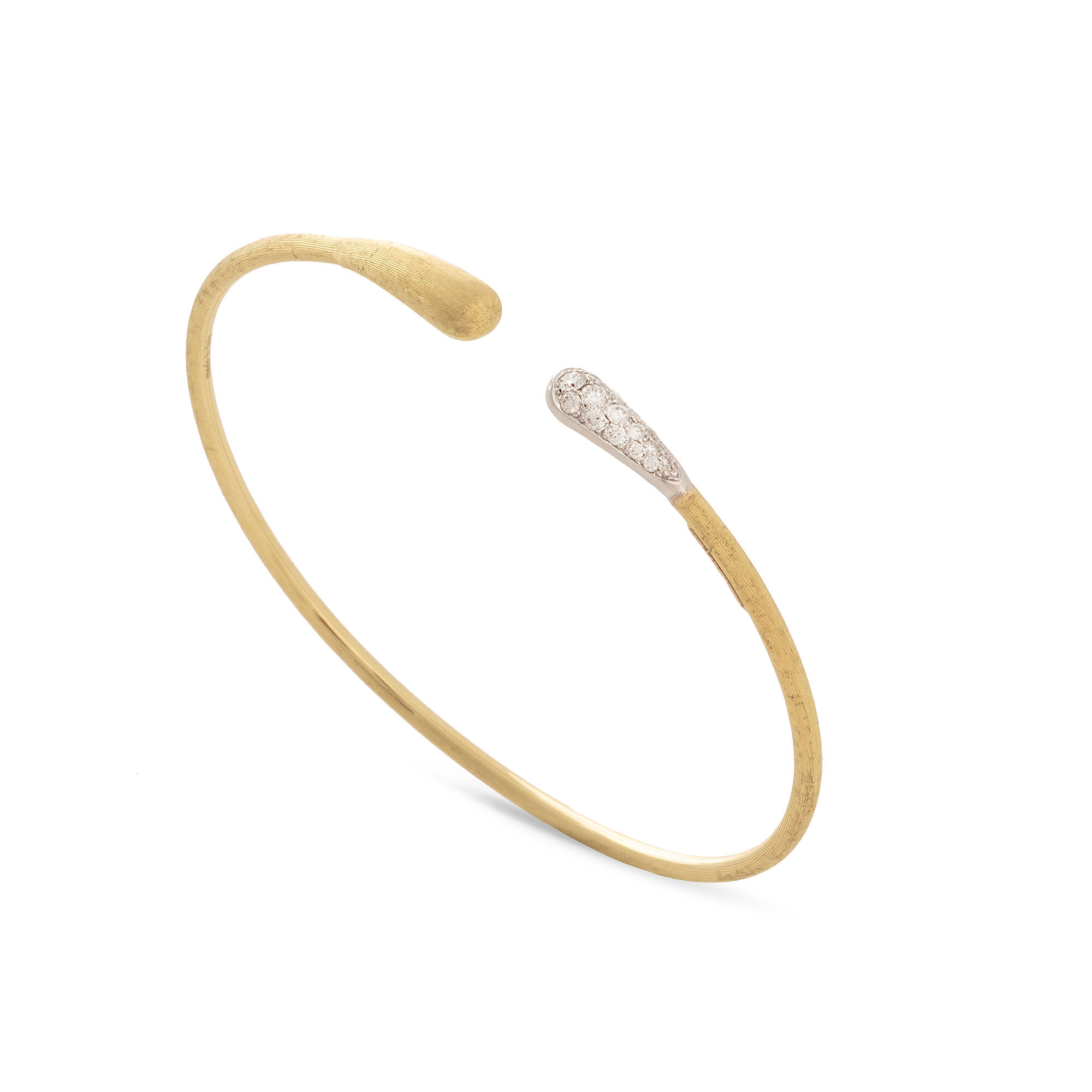 Lucia Yellow Gold and Diamond Kissing Cuff Bracelet | Marco Bicego