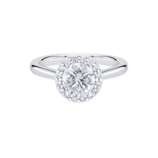 bijoux birks 1879 round diamond engagement ring with single halo image number 0