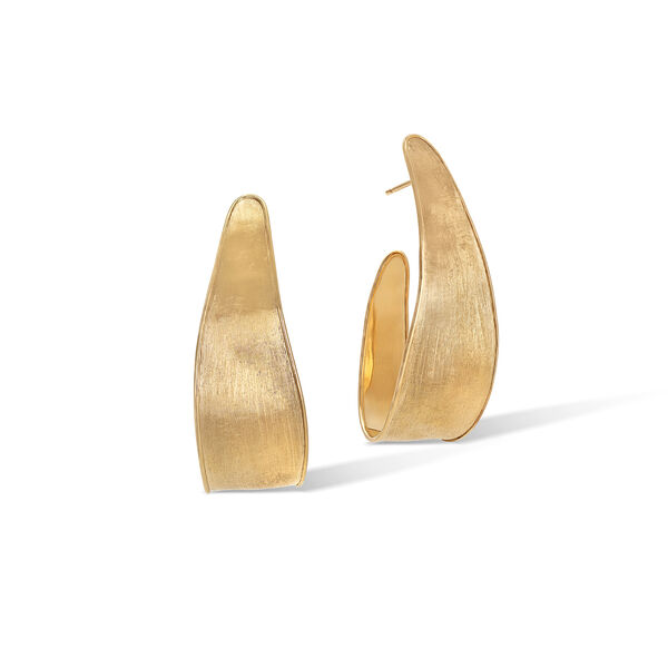Lunaria Yellow Gold Hoop Earrings