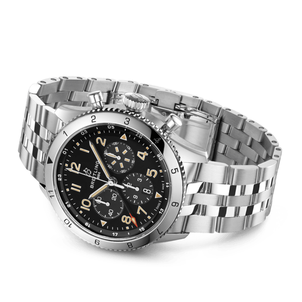 Super AVI P-51 Mustang B04 Automatic Chronograph GMT 46 mm Stainless Steel