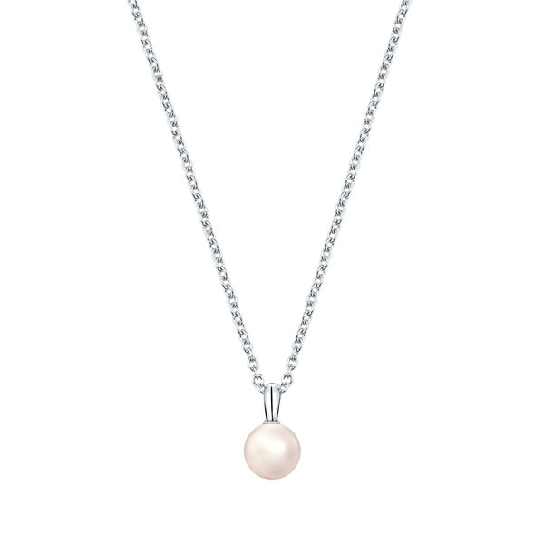 Pendentif avec perle d'eau douce rose 4.5 à 5 mm pour bébés