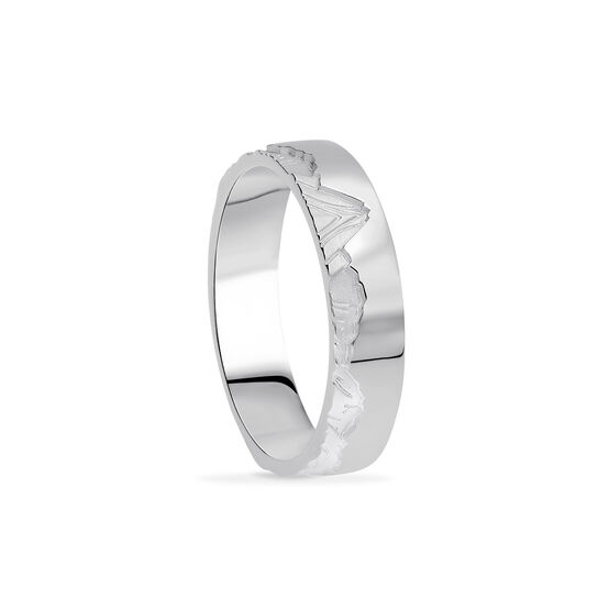 Birks Essentials Sterling Silver Men's Mountain Ring image number 2