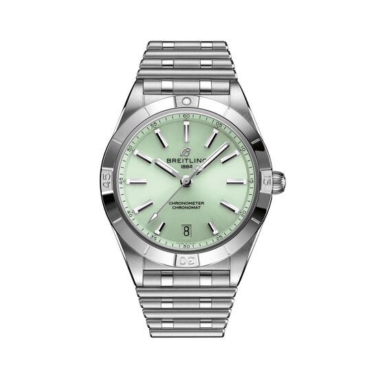 maison birks breitling chronomat automatic 36 steel green a10380101l1a1 image number 0